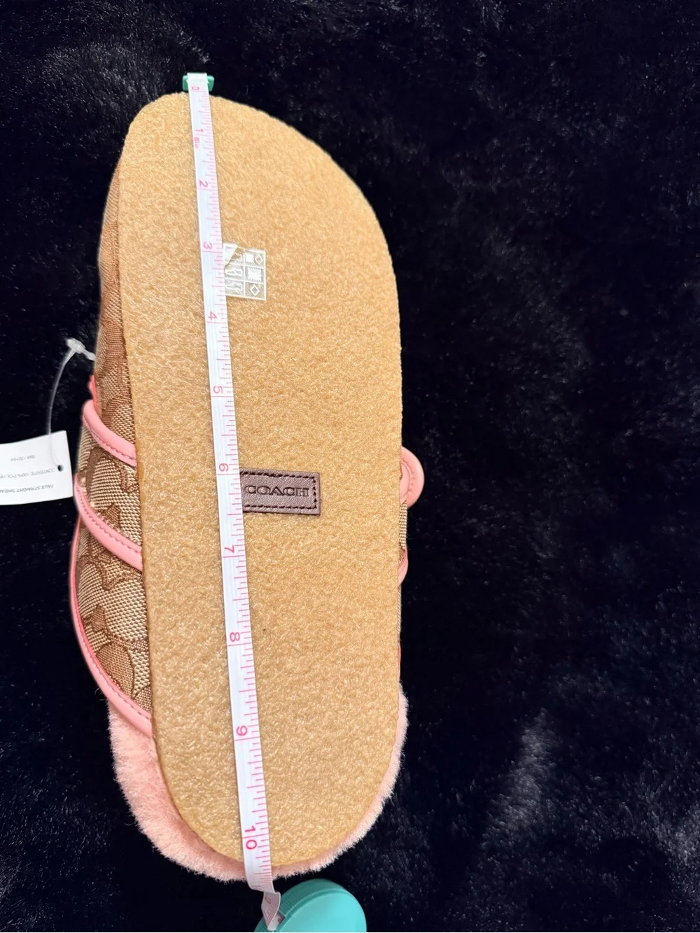 Coach Ashton Clog Signature Jacquard Tan/Pink Petal Size 8 New Box CW680